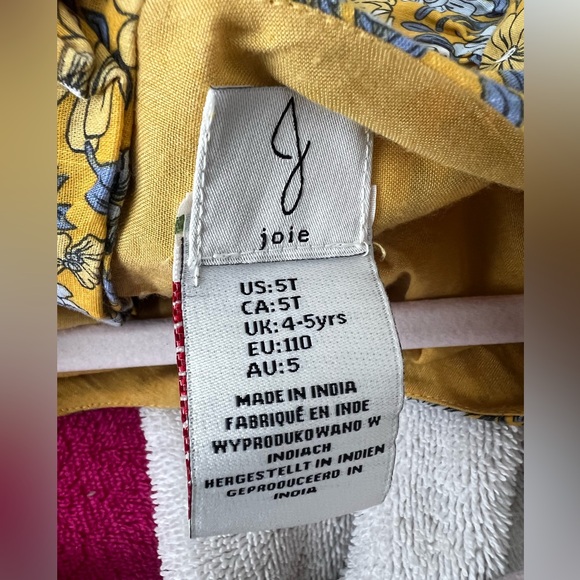 Blue and yellow dress with cap sleeves - Picture 3 of 3